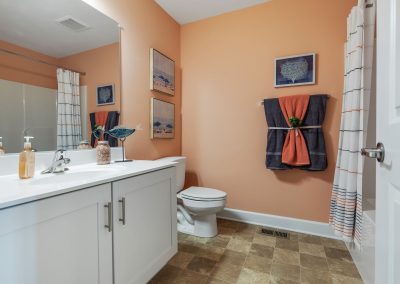 Bathroom with Peach wall